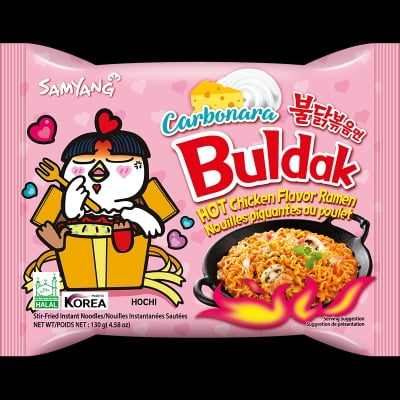 Picture of Samyang Hot Chicken Flavour Buldak Ramen Carbonara Noodles - (5 X 140 Grams)Pack of 5