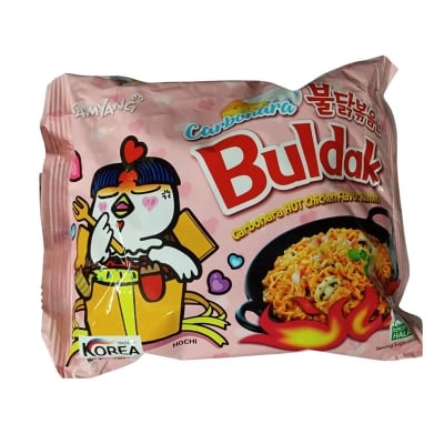 Picture of Samyang Hot Chicken Flavour Buldak Ramen Carbonara Noodles - (5 X 140 Grams)Pack of 5