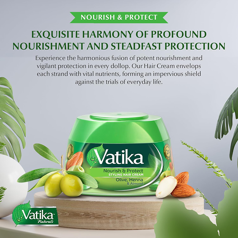 Picture of Vatika Styling Hair Cream with Olive & Henna 140ml