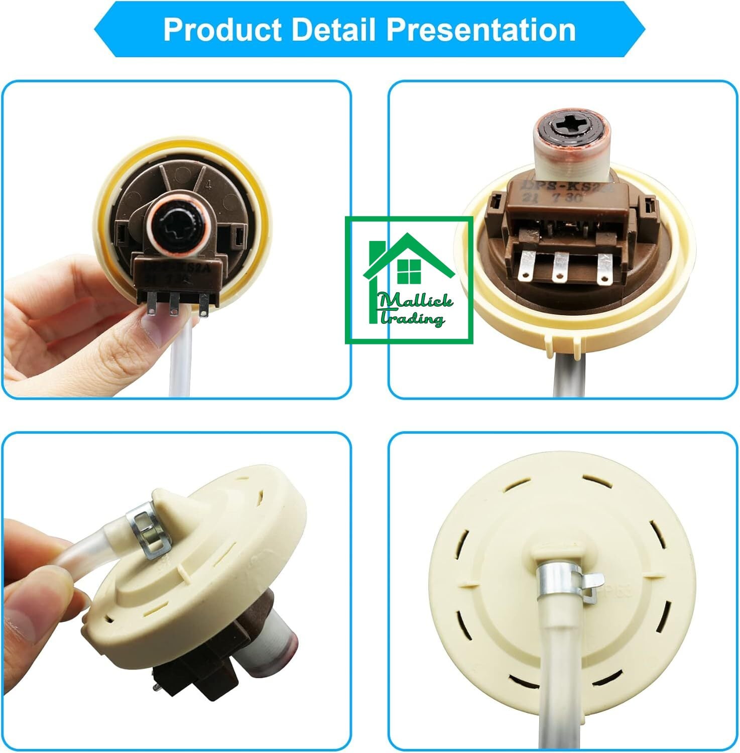 Washing Machine Pressure Switch DPS-KS2A. Pressure Sensor DC96-01703C Washer Water Level Sensor Switch. Pressure Sensor Switch.  Samsung Washer. LG Washer,