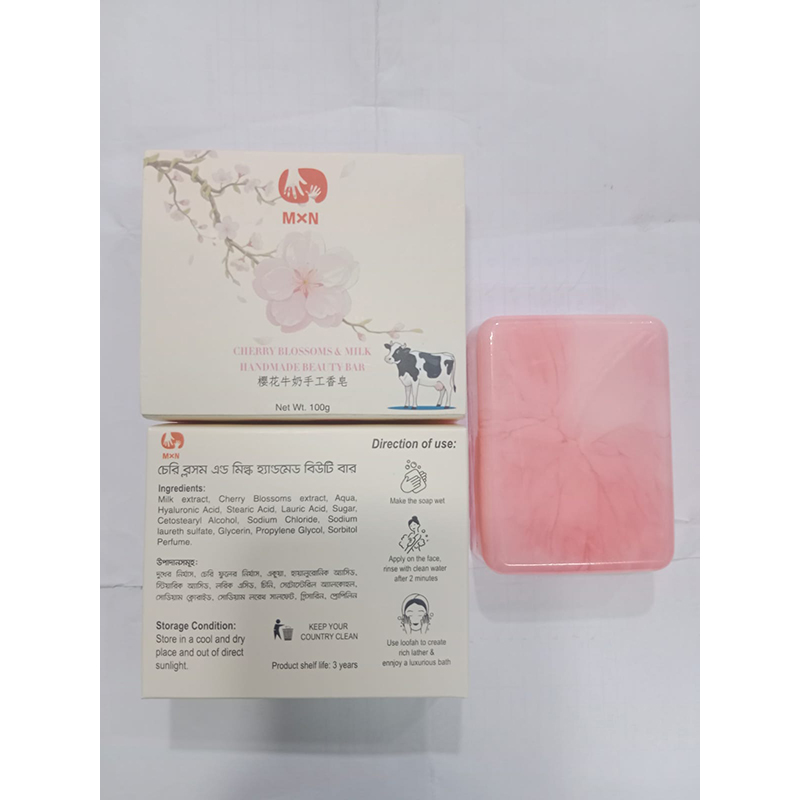Picture of CHERRY BLOSSOMS & MILK HANDMADE BEAUTY BAR 100g