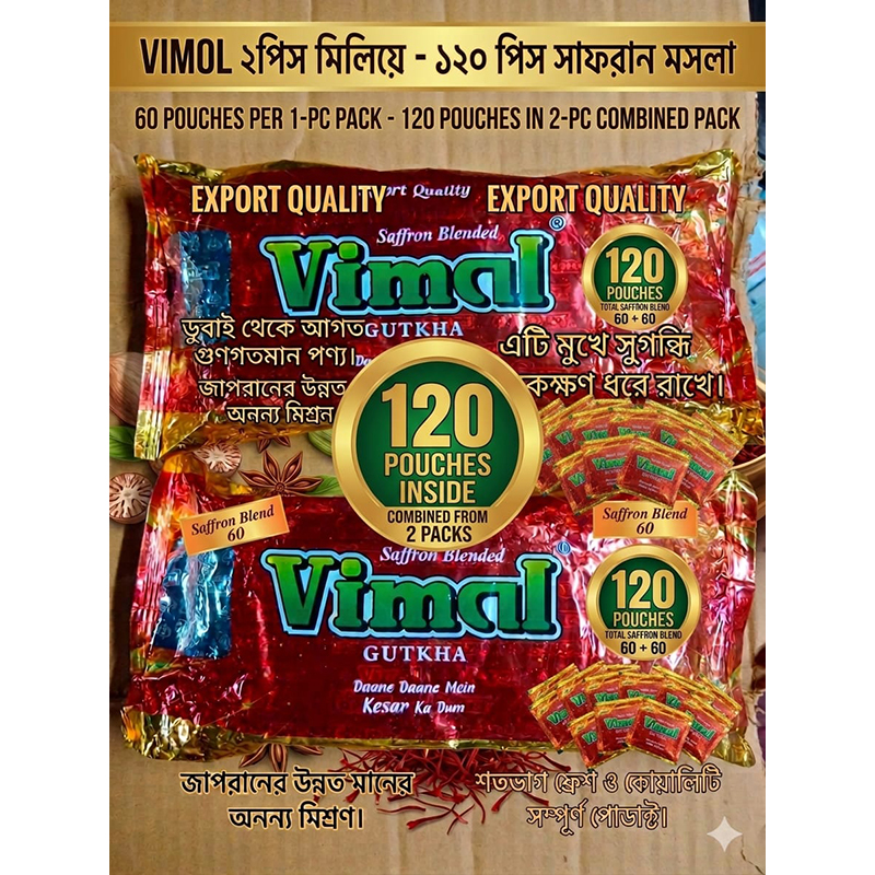 Picture of Vimal Gutkha Pan Mosla Export Quality 120 pice (Dubai)