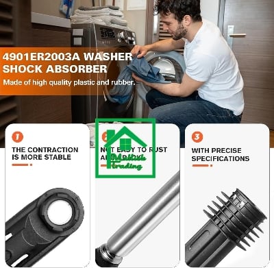 Washing Machine and Washer Shock Absorber for LG 100N. Washing Machine Parts Shock Absorber. 3 pics. Shock Absorber