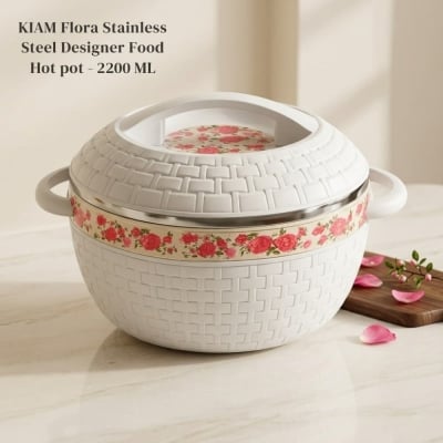 Picture of KIAM Flora Stainless Steel Designer Food Hot pot - 2200 ML