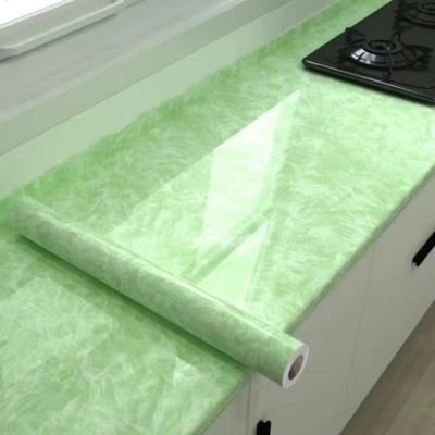 Picture of Emerald green Waterproof Marble Wallpaper Self Adhesive PVC Vinyl Sticker Roll 5M