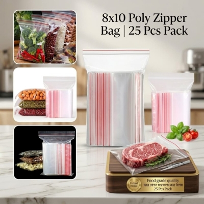 Picture of 8x10 Poly Zipper Bag 25 Pcs Pack