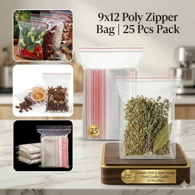 Picture of 9x12 Poly Zipper Bag 25 Pcs Pack