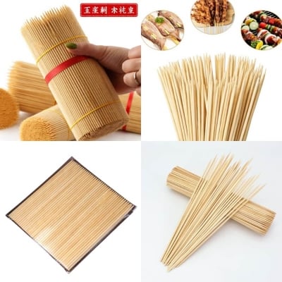 Picture of Bamboo BBQ Skewers 8 Inch 200pcs Kabab Grill Sticks