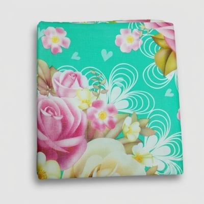 Picture of Waterproof Floral Rexine Bed Mat 6x7 Ft 03