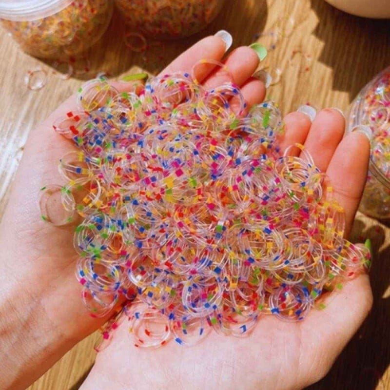 Picture of Soft & Stretchy (1000 Pcs) Colorful Rubber Bands Kids Hair Ties