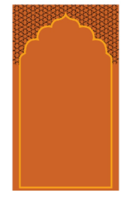Picture of Pocket/ Travel Prayer Mat (পকেট জায়নামাজ)- Orange