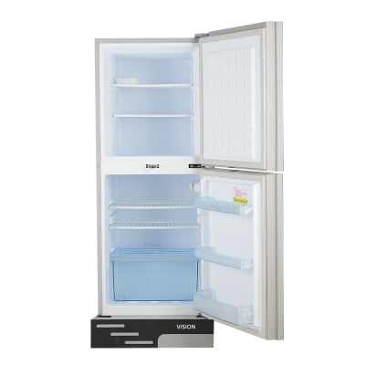 Picture of VISION RE-150 Liter Top Mount Glass Door Refrigerator Rosa Sinensis Flower