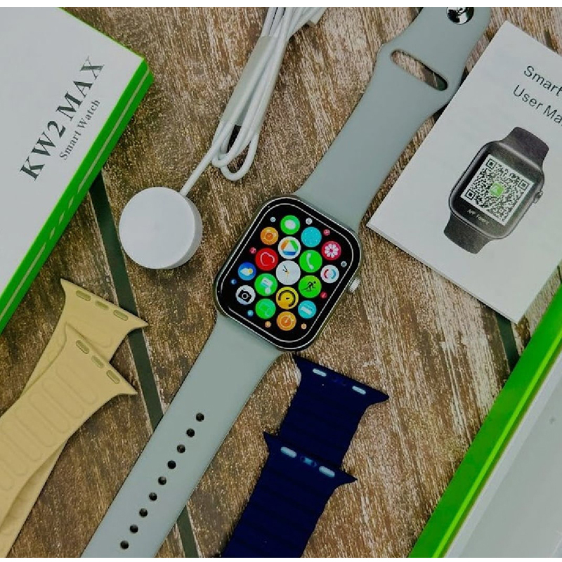 Picture of Keqiwear KW2 Max Smartwatch With 3 Bracelets 49mm - Multicolor