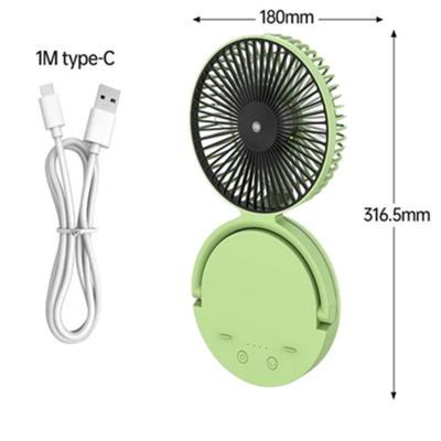 Picture of Dp-7637 Rechargeable Automatic Rotating Mini Table Desk Fan