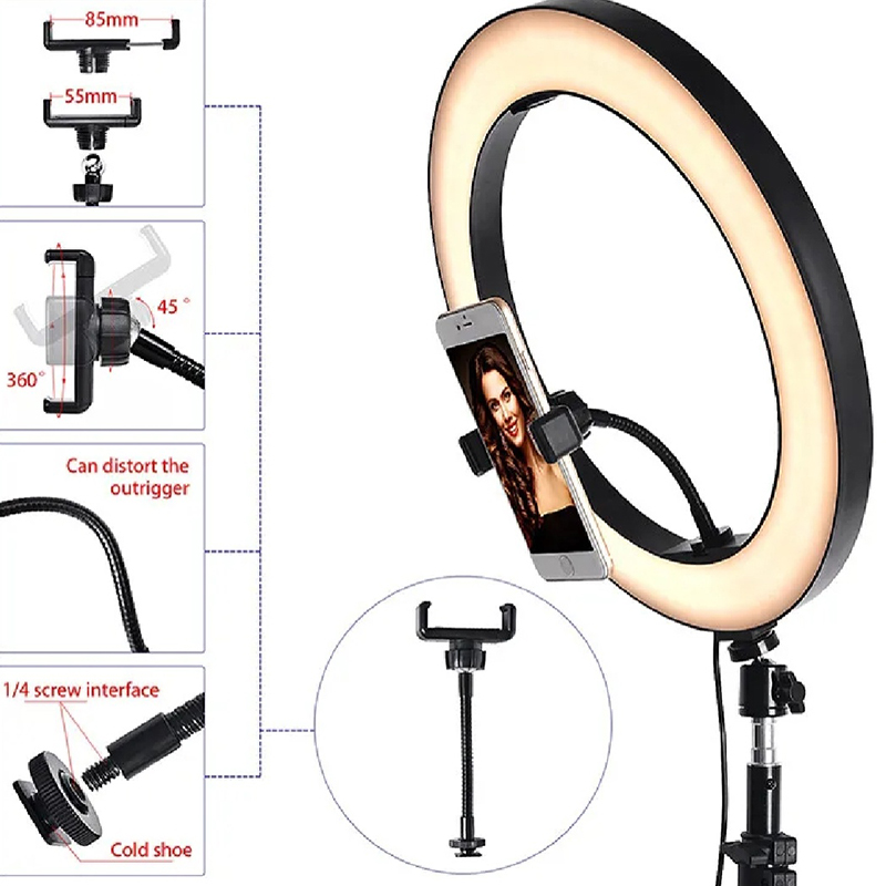 Picture of 14-Inch Ring Light with Adjustable Stand Enhance Lighting for Photography and Videos - random