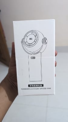 Picture of Mini Portable Handheld  high speed fan Display Electricity in Real Time Quiet Personal Fan Powerful Handheld Fan for Office Home
