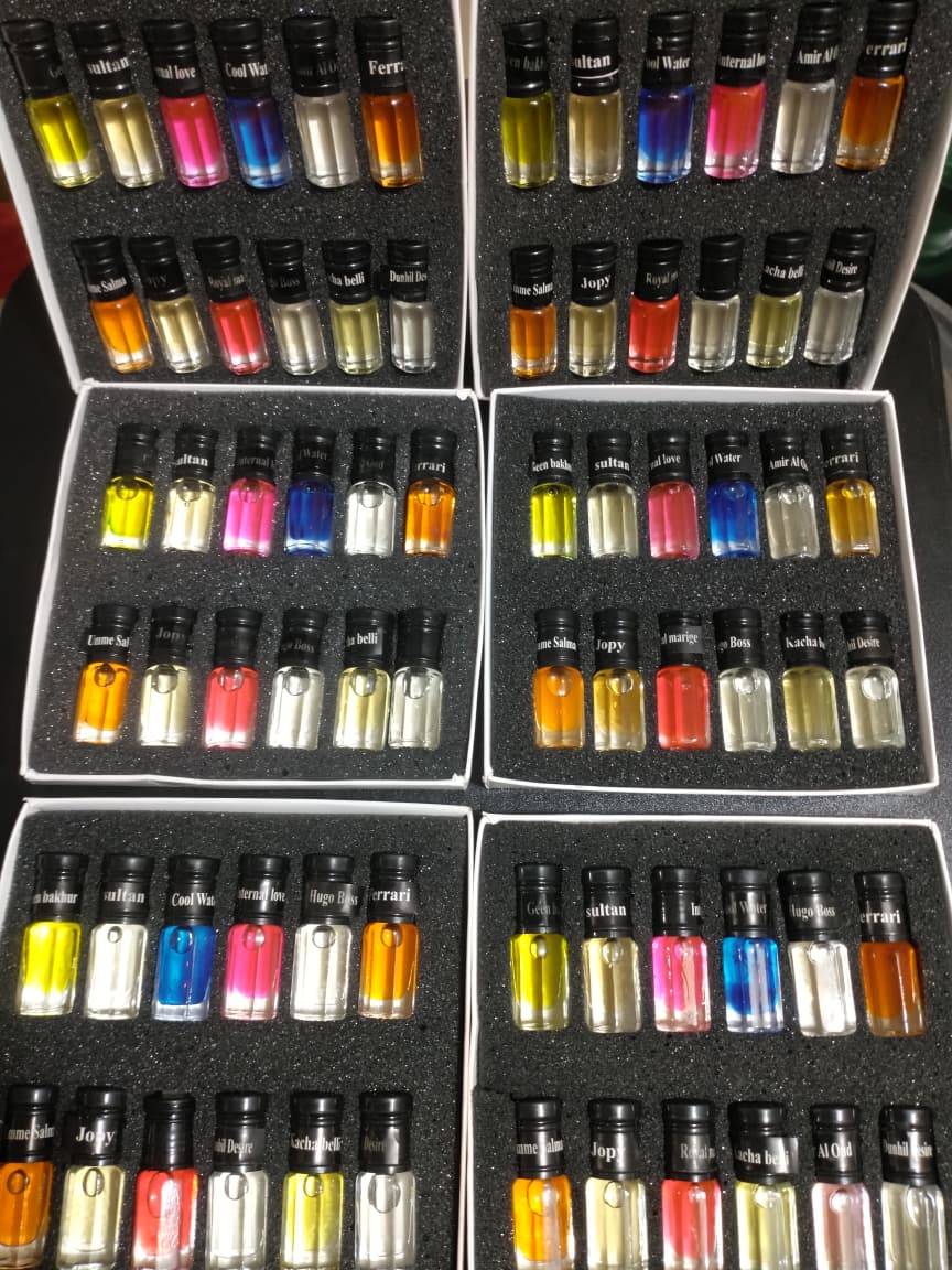 Picture of 12pcs Perfume Sweet Box Attar Combo Pack – 12 Halal Perfume Oils Gift Set for Men & Women
