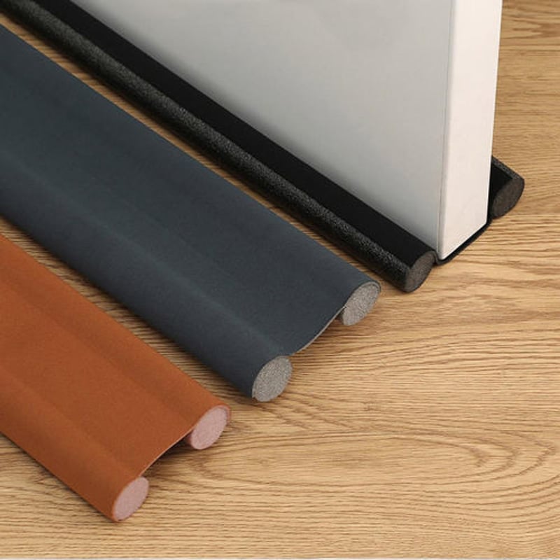 Picture of Elegant Polyurethane Door Draft Stopper 37" Door Seal Strip in Matte Black/Brown
