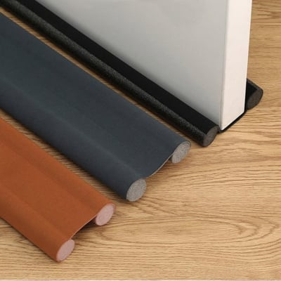 Picture of Elegant Polyurethane Door Draft Stopper 37" Door Seal Strip in Matte Black/Brown