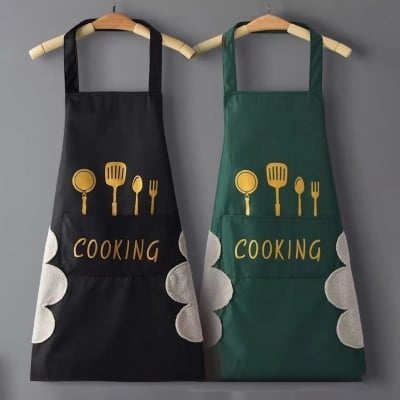 Picture of Kitchen Waterproof Apron Oil Resistant Cooking Aprons for Men and Women