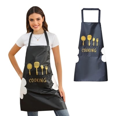 Picture of Kitchen Waterproof Apron Oil Resistant Cooking Aprons for Men and Women