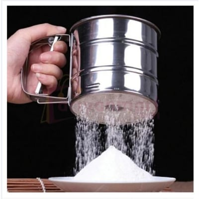 Picture of Stainless Steel Flour Sifter Fine Mesh Powder Flour Sieve Icing Sugar Manual Sieve Cup Home Kitchen Gadget Baking Pastry Tools