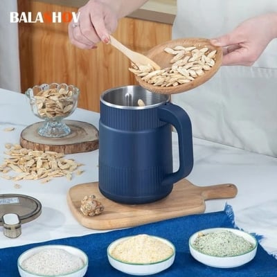 Picture of Household Small Powder Grinding Machine, Electric Mini Spice Grinder Add 5 Blades, 304 Stainless Steel Grinding Fine Powder for All Kinds of Grains, Condiments, Coffee Beans (Blue) By Win Accessories