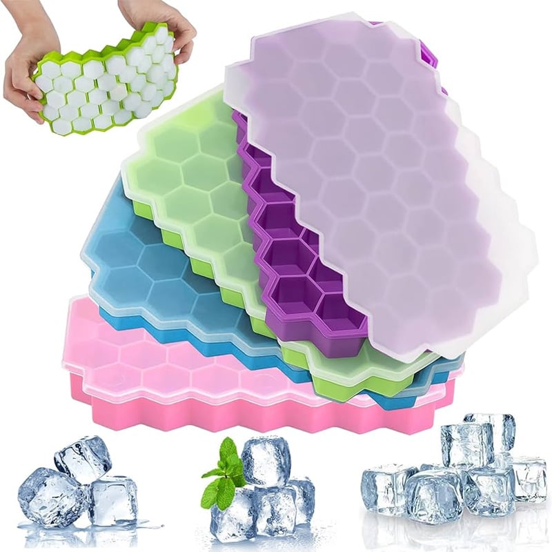 Picture of Silicone Ice Cube Tray 37 Cavity Ice-Making Box-Premium Ice Maker molds