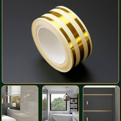 Picture of 1 Roll New 5M Self-Adhesive Tile Stickers Tape Floor Waterproof Wall Gap Sealing Strip Tile Beauty Seam Sticker Home Decoration