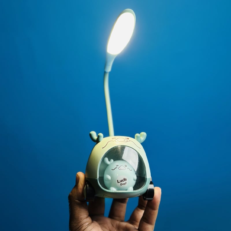Picture of Small Night Light Eye Protection Charging Reading Book with Power Girl Student Dormitory Study Bedside Cartoon Child Desk Lamp