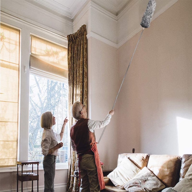 Picture of Microfiber Dusting Duster Handle Telescopic Duster Cleaner Home Cleaning Brush Sweeping Ceiling Dust Artifact