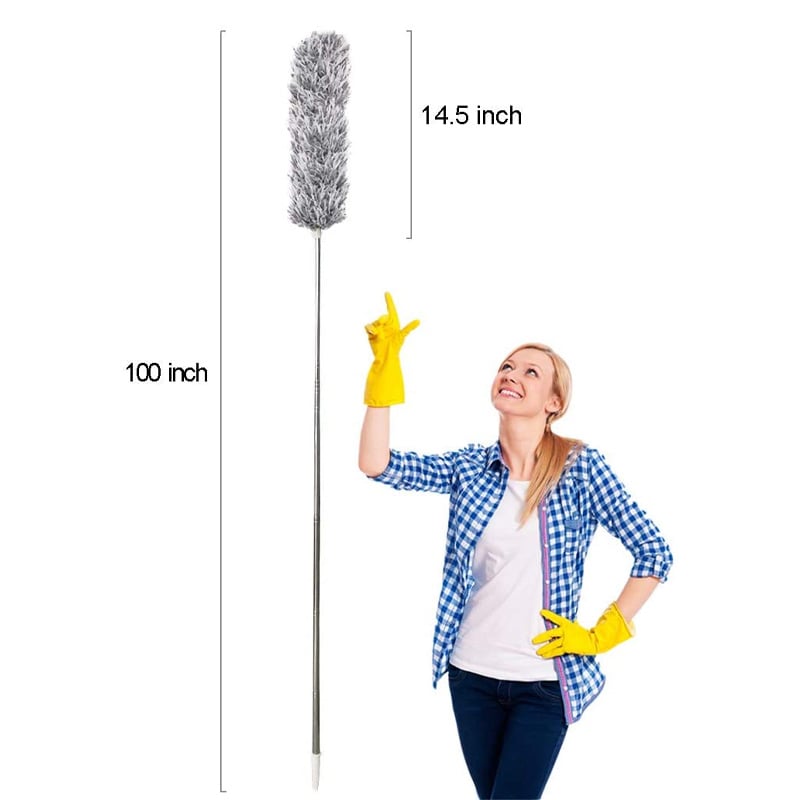 Picture of Microfiber Dusting Duster Handle Telescopic Duster Cleaner Home Cleaning Brush Sweeping Ceiling Dust Artifact