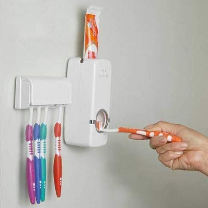 Picture of Automatic Toothpaste Dispenser with Toothbrush Holder – Smart Brush Organizer
