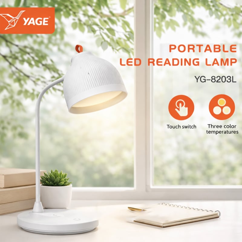 Picture of YAGE HIGH QUALITY RECHARGABLE AC /DC PORTABLE LED READING LAMP YG- 8203L.