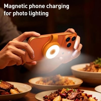 Picture of Mini Magnetic Silicone Fill Light with Suction | Portable LED Ring Light for Mobile Phones | Soft Lighting for iPhone Photos & Videos
