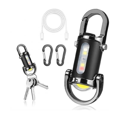 Picture of Glimmer 7-Mode USB Rechargeable Keychain Flashlight – 300LM Emergency & Work Light for Camping, Hiking, Outdoor Use