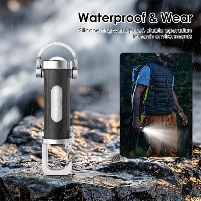 Picture of Glimmer 7-Mode USB Rechargeable Keychain Flashlight – 300LM Emergency & Work Light for Camping, Hiking, Outdoor Use