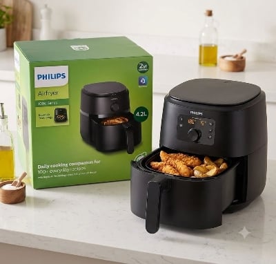 Picture of Philips 1000 Series NA120/00 4.2L 1500W Black Air Fryer