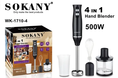 Picture of Kitchen Electric 4 in 1 Hand Blender 4 in 1 Hand Stick Blender Sokany Hand Blender Portable Hand Blender