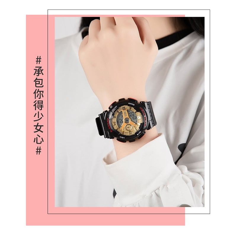 Picture of LASIKA W-H90 Water Resistance Silicon Digital Watch for Men - Black  - Watch For Men - Watch - Watch For Men - Watch