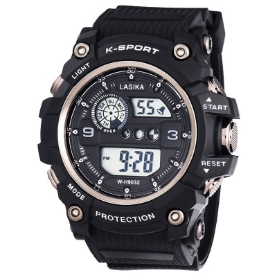 Picture of LASIKA W-H90 Water Resistance Silicon Digital Watch for Men - Black  - Watch For Men - Watch - Watch For Men - Watch (No.2)