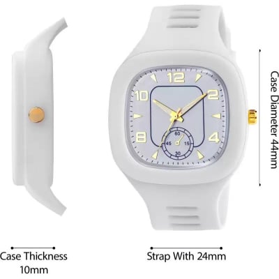 Picture of New Square Rubber Quartz Analog Watch For Men - Watch For Men