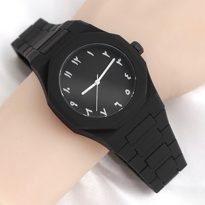 Picture of New Arabic Date Watch Men's Quartz Watch Black PC Plastic watch for men - Aura Arabic Watch - Black