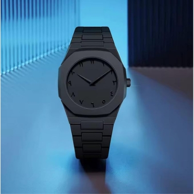 Picture of New Arabic Date Watch Men's Quartz Watch Black PC Plastic watch for men - Aura Arabic Watch - Black