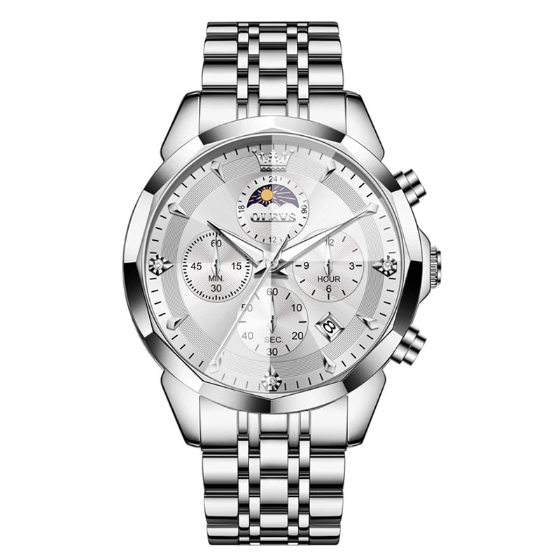 Picture of OLEVS 3673 ( Fan Made ) Quartz Fashionable Watch - Stainless Steel Wristwatch Calendar Luminous - Watch For Men- Watch