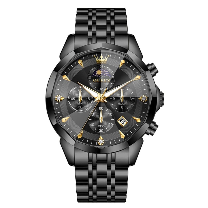 Picture of OLEVS 3673 ( Fan Made ) Quartz Fashionable Watch - Stainless Steel Wristwatch Calendar Luminous - Watch For Men- Watch
