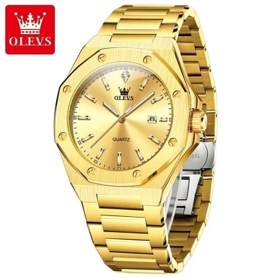 Picture of OLEVS 3613  Butterfly Lock Fan Made Luxury Business Watch for Man Sport Stainless Steel Men Watch Luminous Date Watches Quartz watch - Watch For Men