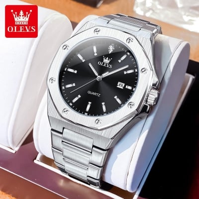 Picture of OLEVS 3613  Butterfly Lock Fan Made Luxury Business Watch for Man Sport Stainless Steel Men Watch Luminous Date Watches Quartz watch - Watch For Men