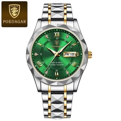 Picture of POEDAGAR 615 Mens Quartz Watches Waterproof Luminous Dial Men Fashionable Wristwatches Sports Stainless Steel Watch for man