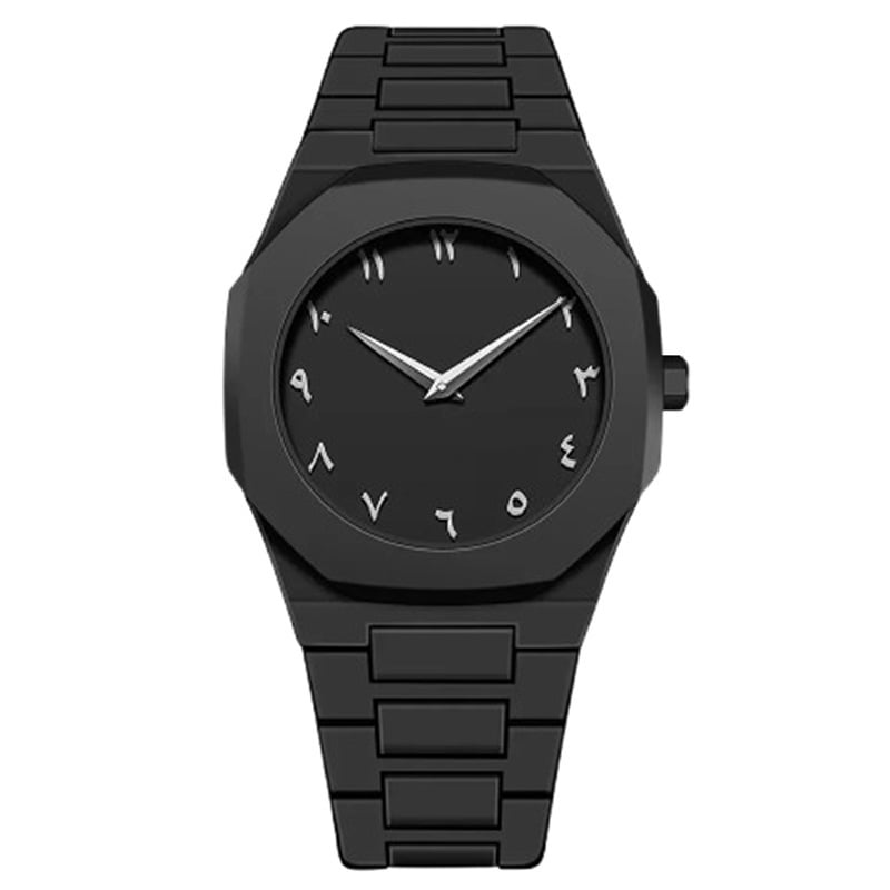 Picture of Arabic Watch Waterproof Men's Quartz Watch Black PC Plastic watch for men - Aura Arabic Watch - Black (Black 2)